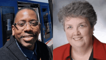Ronald Forrest, St. Louis Metro Transit (left) and Kathy Keeney, ASLRRA. (Photographs courtesy of the respective organizations)
